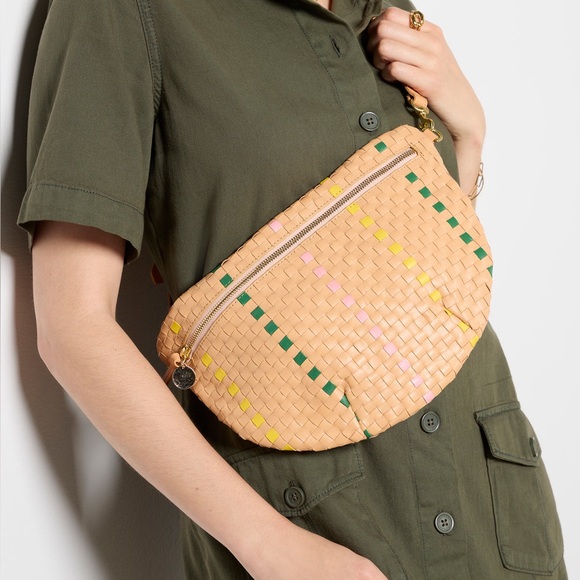 Clare V Grande Fanny Bisque Woven Leather - Picture 4 of 6